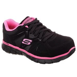Skechers women’s work shoes synergy sandlot 76553 safety toe slip resistant